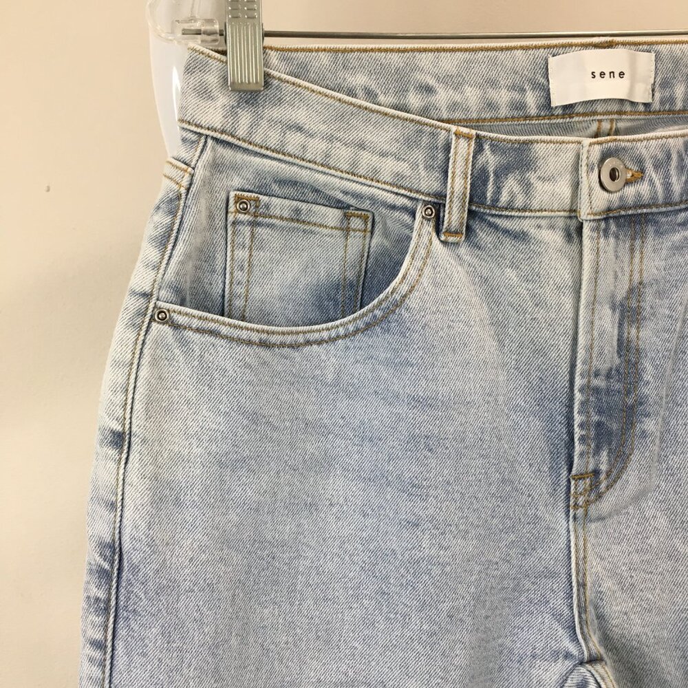 Nwot Sene Studios Light Wash Bootcut 5 Pocket Bespoke Custom Made Denim Jeans View 6